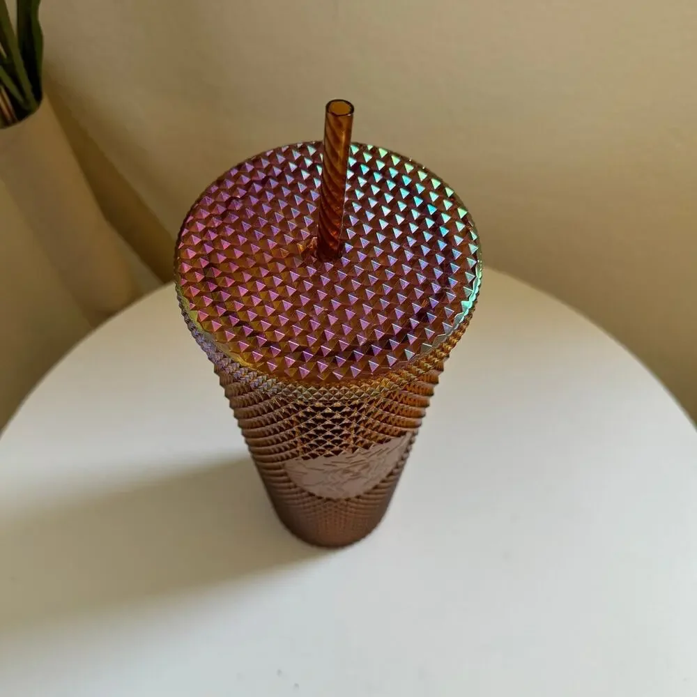 NWT Starbucks 50th Anniversary Studded Limited Edition Gold Copper 24oz Tumbler